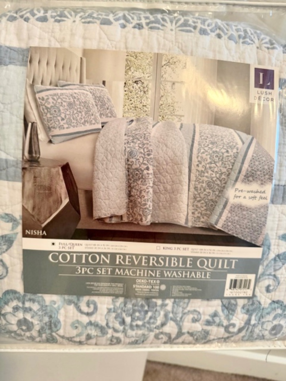 Full/Queen Quilt Set with 2 Standard Shams